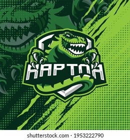 Raptor mascot logo design illustration