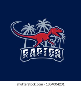 Raptor mascot logo design template