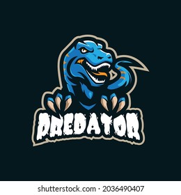 Raptor mascot logo design vector with modern illustration concept style for badge, emblem and t shirt printing. angry raptor illustration for sport and esport team.