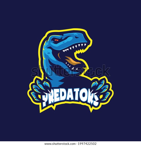 Raptor mascot logo design vector with\
modern illustration concept style for badge, emblem and t shirt\
printing. Angry raptor illustration for sport\
team.