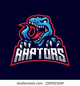 Raptor Mascot Logo Gaming Illustration Vector