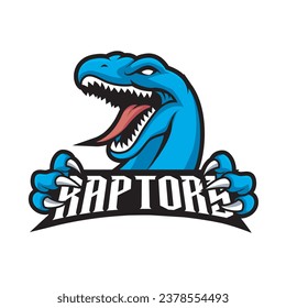 raptor mascot logo gaming illustration vector