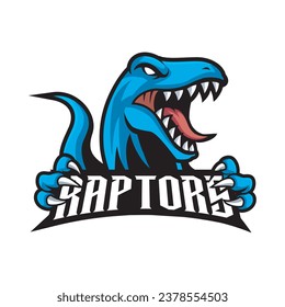 raptor mascot logo gaming illustration vector