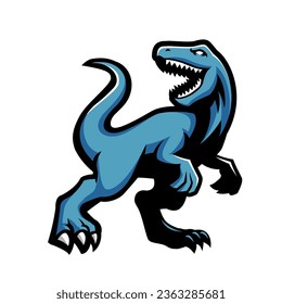 raptor monster vector mascot character.