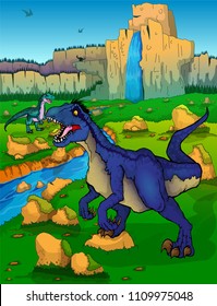 Raptor on the background of nature