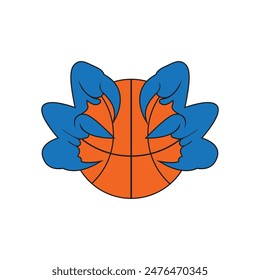 Raptor sport logo, Dinosaur sport logo design. A dinosaur T Rex or raptor basketball player cartoon animal sports mascot holding a ball in its claw