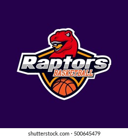 Raptor sport logo, Dinosaur sport logo design