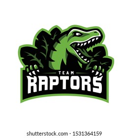 raptors gaming logo esport. dinosaur gaming logo illustration.