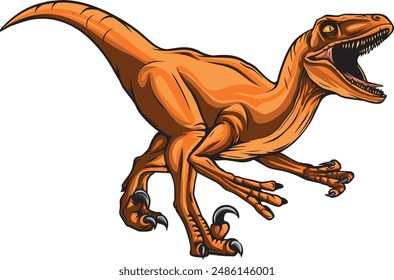 Ilustración del logotipo de la mascota Raptors t rex