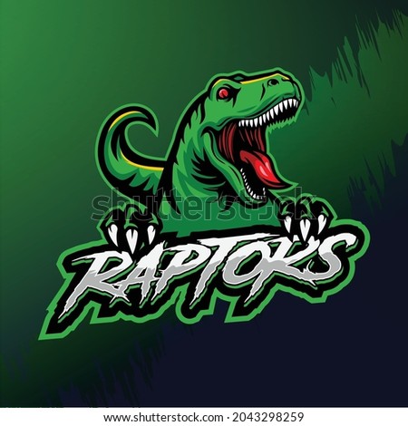 Raptors t rex mascot logo ilustration ストックフォト © 