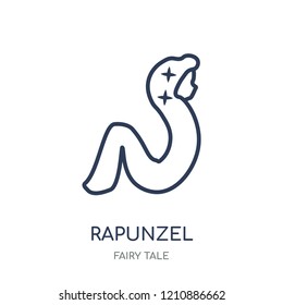 rapunzel icon. rapunzel linear symbol design from Fairy tale collection. Simple outline element vector illustration on white background.