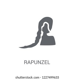 rapunzel icon. Trendy rapunzel logo concept on white background from Fairy Tale collection. Suitable for use on web apps, mobile apps and print media.