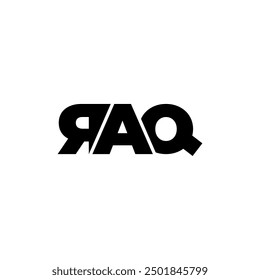 RAQ letter monogram typography logo