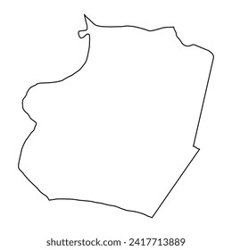Raqqa Governorate map, administrative division of Syria. Vector illustration.