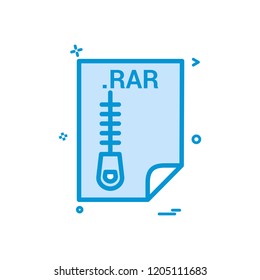 RAR application download file files format icon vector design
