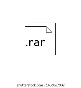 RAR document vector icon. Mobile concept and web design