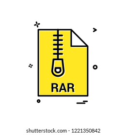 rar file file extension file format icon vector design