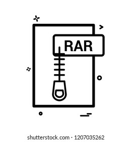 rar file format icon vector design