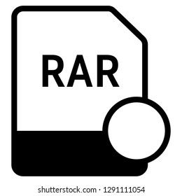 RAR file format symbol icon vector for web and mobile application isolated on white background