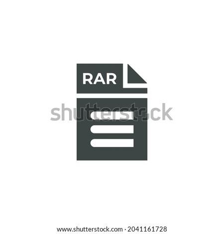 RAR file icon isolated of flat style. Vector illustration design.