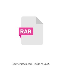 RAR file icon isolated on white background