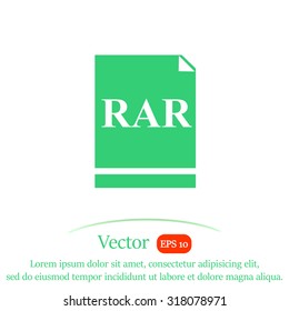 RAR file icon. Vector.