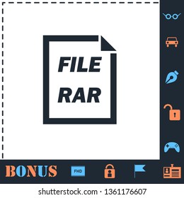 RAR File. Perfect icon with bonus simple icons