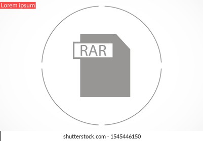 RAR file vector icon 10 eps icon. File for computer icon. file for phone icon. file to download 