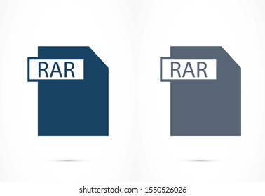 RAR file vector icon 10 eps icon. File for computer icon. file for phone icon. file to download