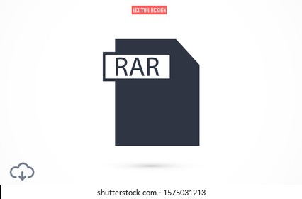 RAR file vector icon 10 eps icon. File for computer icon. file for phone icon. file to download 