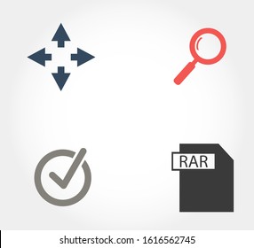 RAR file vector icon 10 eps icon. File for computer icon. file for phone icon. file to download