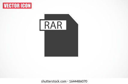 RAR file vector icon 10 eps icon. File for computer icon. file for phone icon. file to download
