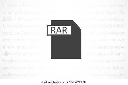 Icono de vector de archivo RAR 10 pasos. Icono de archivo para equipo. para el icono de teléfono. archivo para descargar