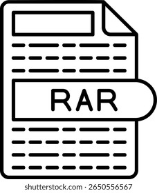 Design de ícone de estilo preenchido RAR