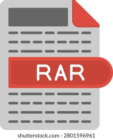 RAR Flat Style Icon Design