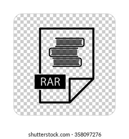 rar icon -  black vector icon