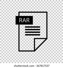rar icon  - black vector icon