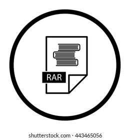 rar icon -  black vector icon