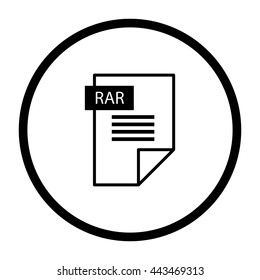 rar icon  - black vector icon