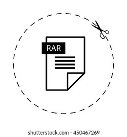 rar icon  - black vector icon