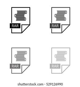 rar icon  - black vector icon