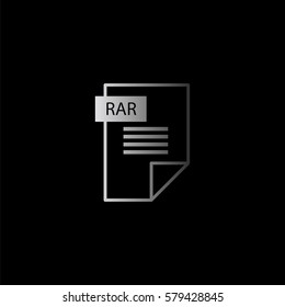 rar icon -  black vector icon