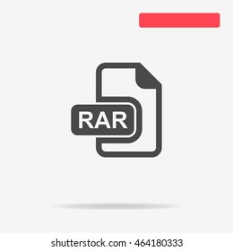 Rar icon. Vector concept illustration for design.