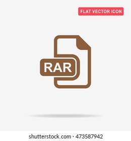 Rar icon. Vector concept illustration for design.