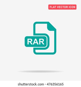 Rar icon. Vector concept illustration for design.