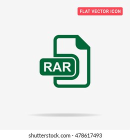 Rar icon. Vector concept illustration for design.