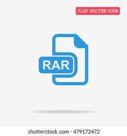 Rar icon. Vector concept illustration for design.