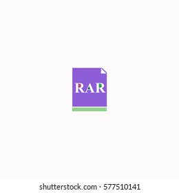 RAR  icon Vector design. Colored illustration.
