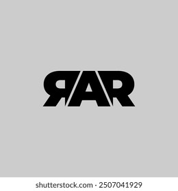 RAR letter monogram typography logo