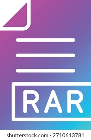 Ilustración de diseño de icono de Vector RAR